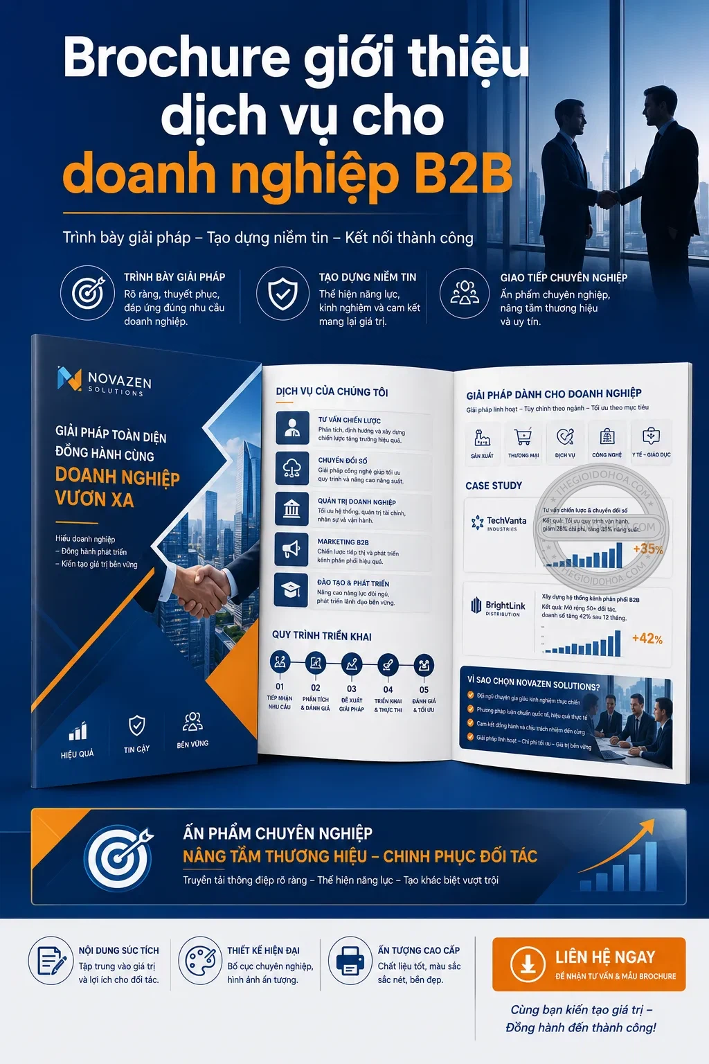 Brochure giới thiệu dịch vụ cho doanh nghiệp B2B