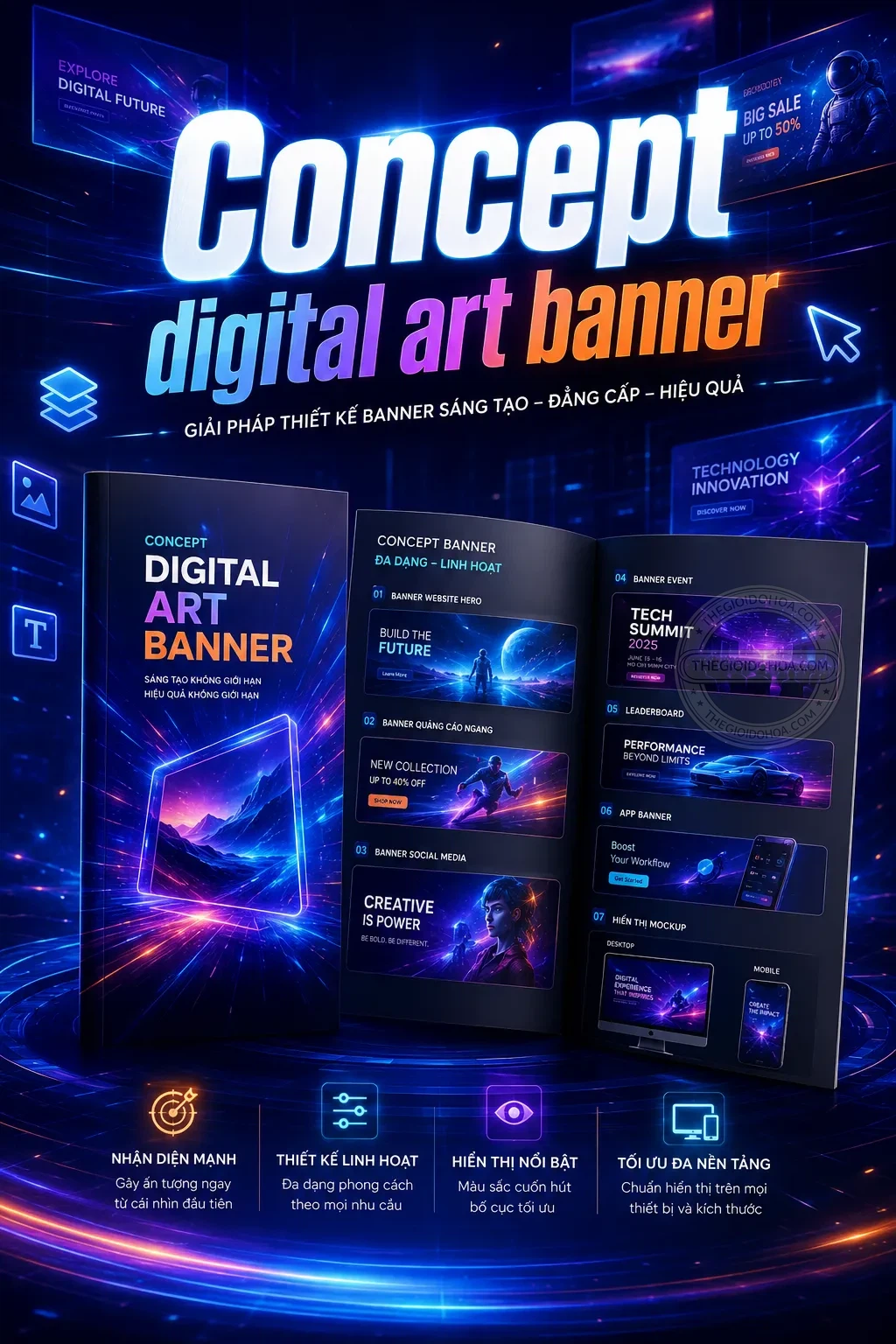 Concept digital art banner
