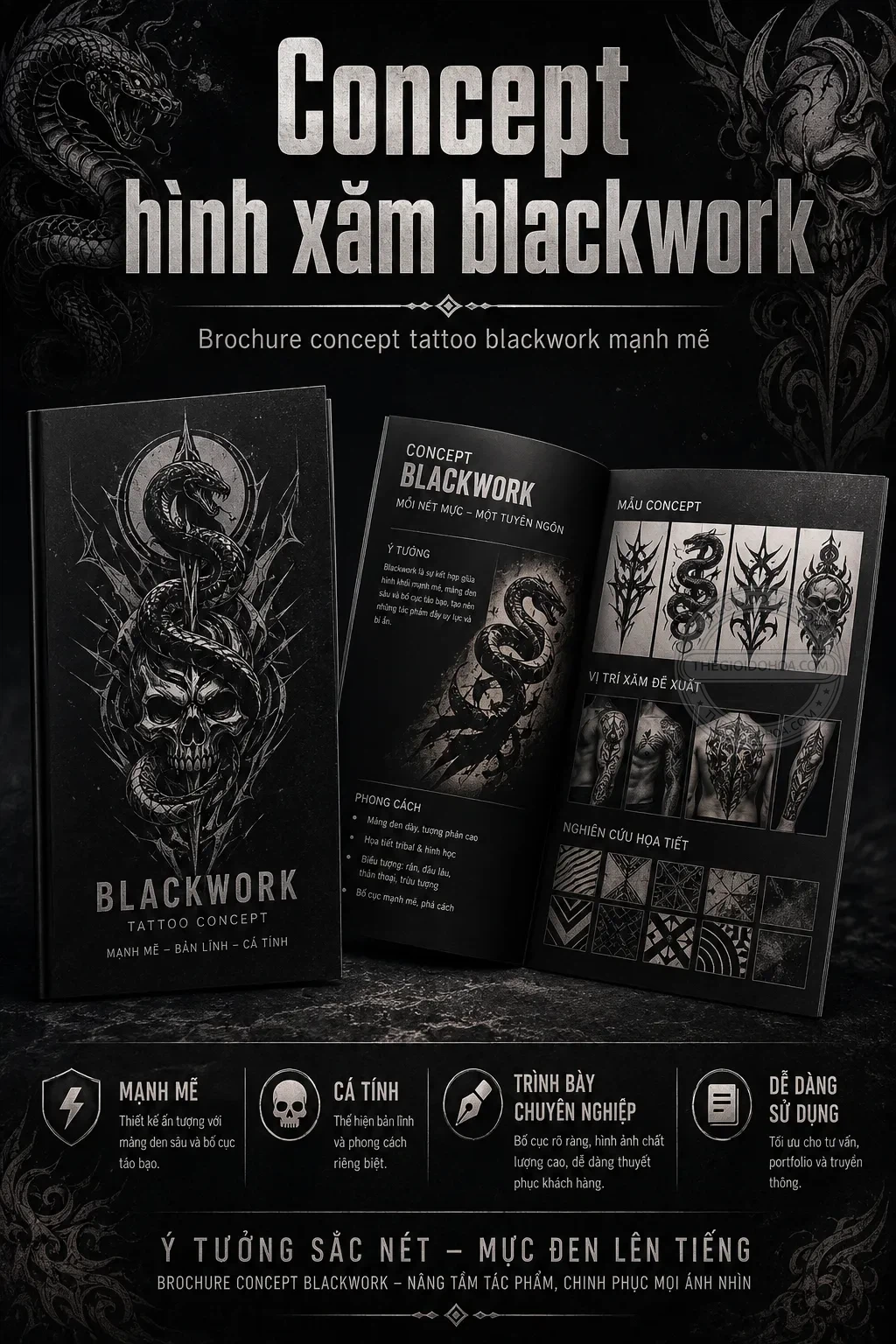Concept hình xăm blackwork