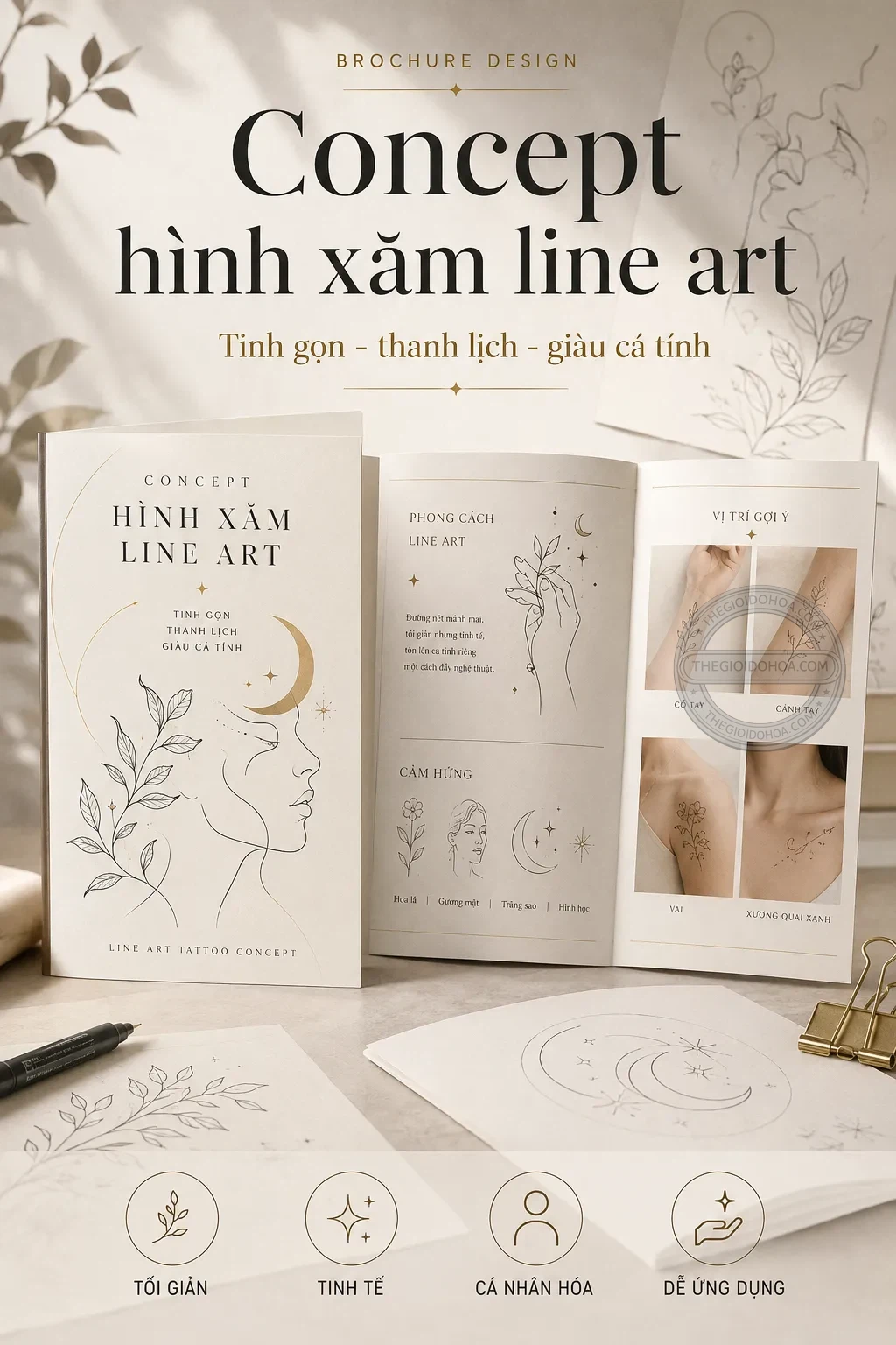 Concept hình xăm line art