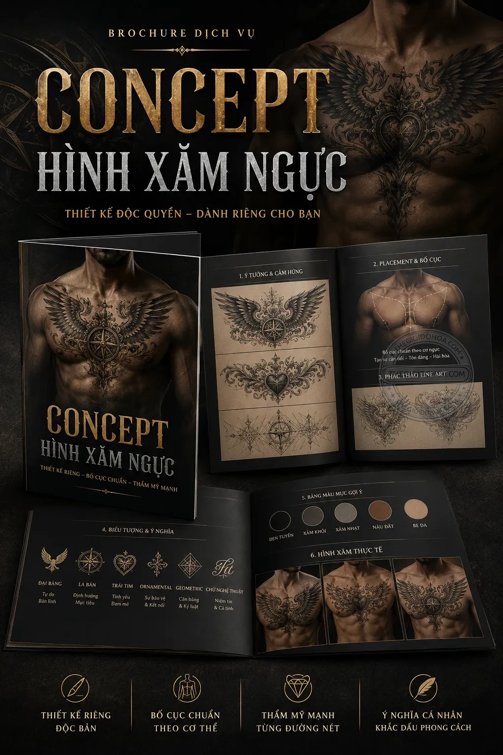 Concept hình xăm ngực