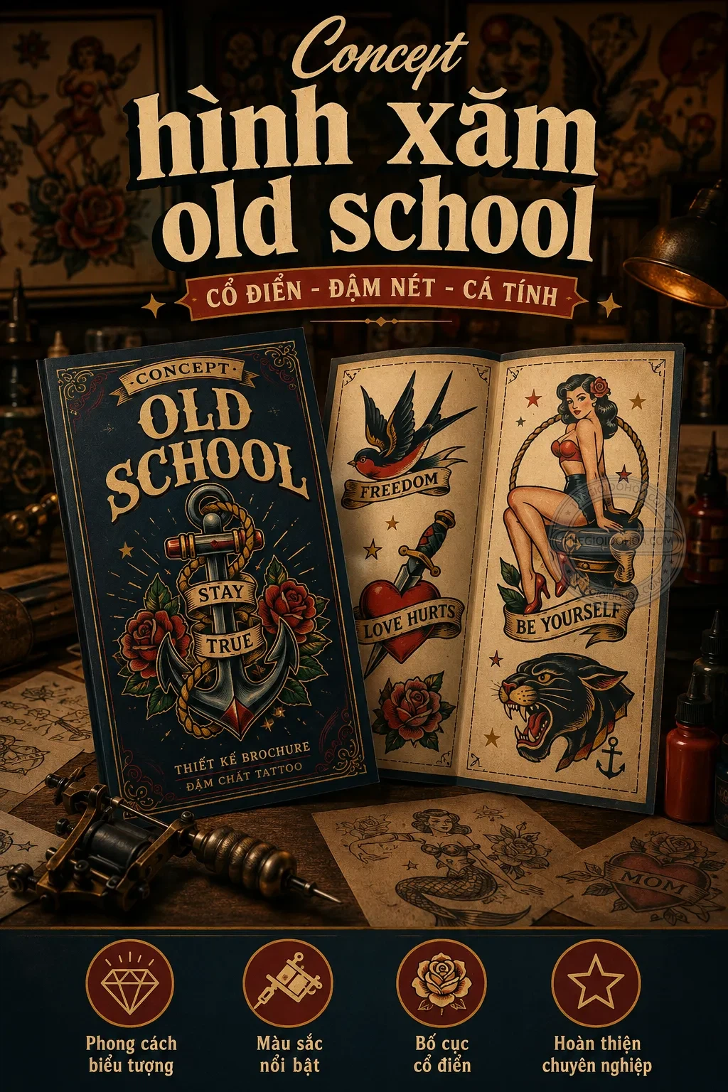 Concept hình xăm old school