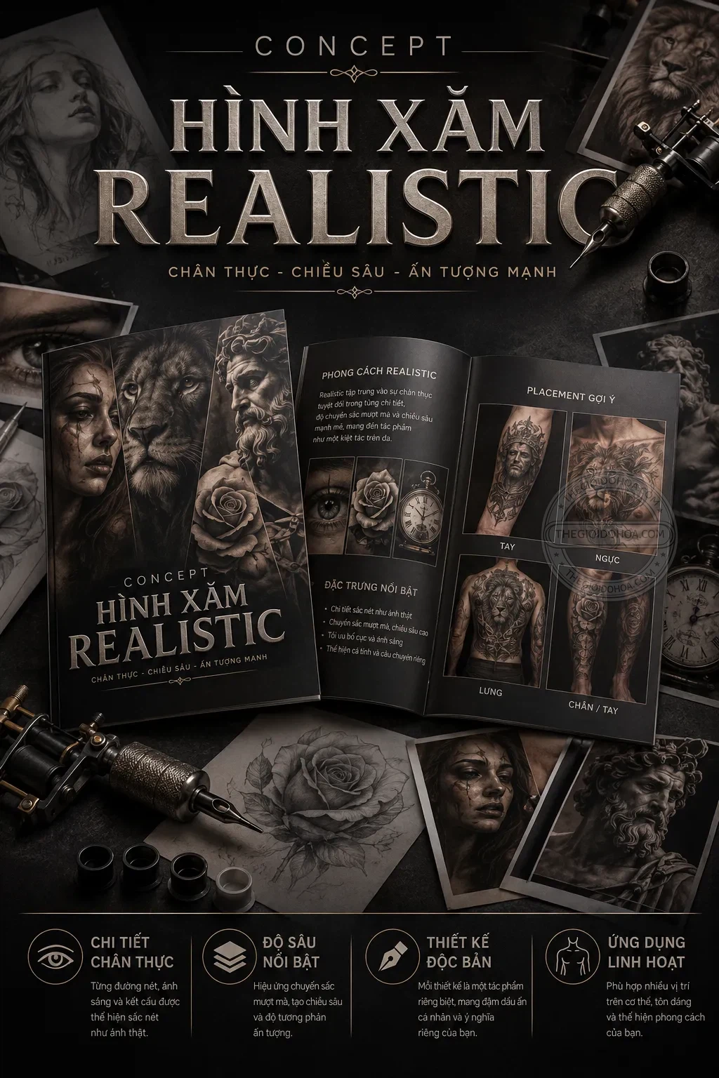 Concept hình xăm realistic