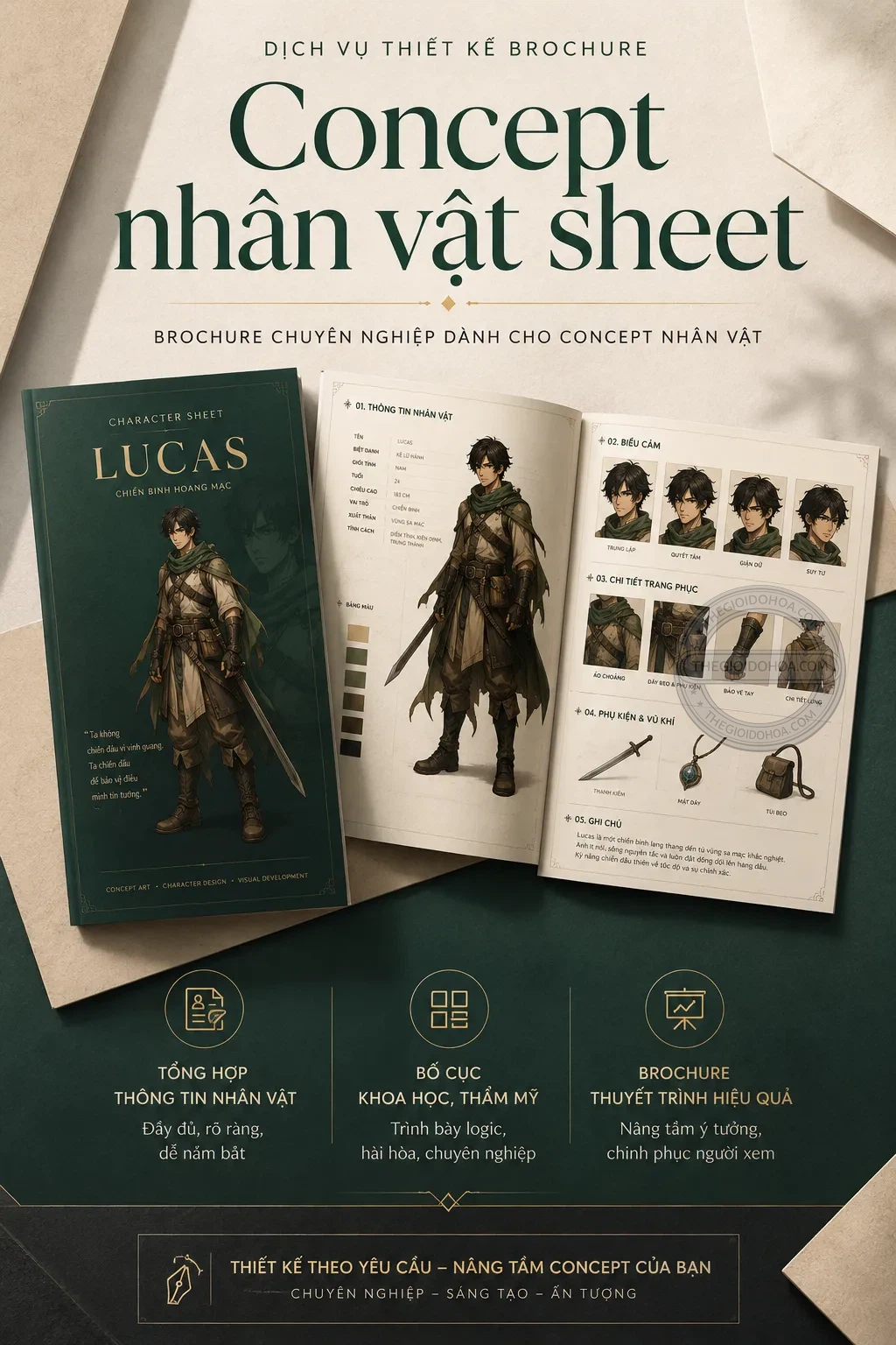 Concept nhãn vật sheet