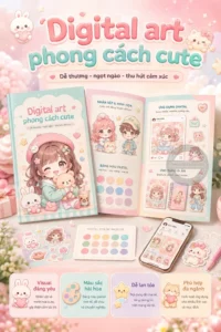 Digital art phong cách cute