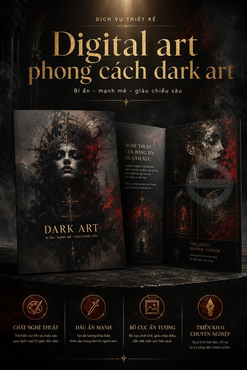Digital art phong cách dark art