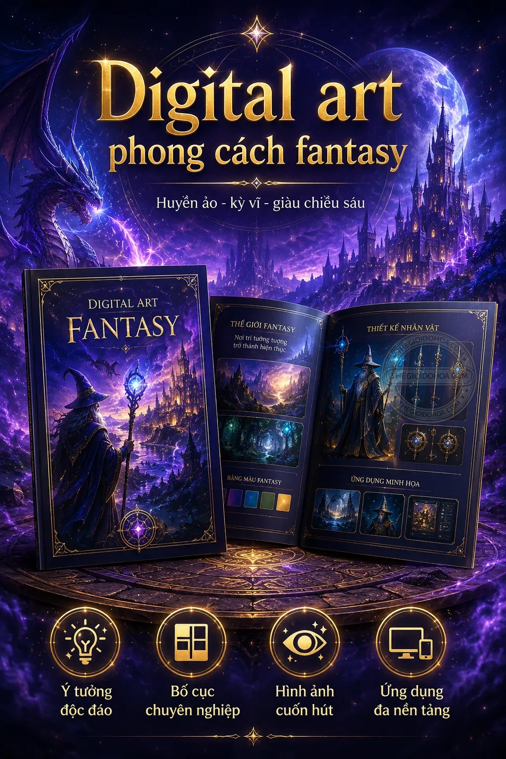 Digital art phong cách fantasy