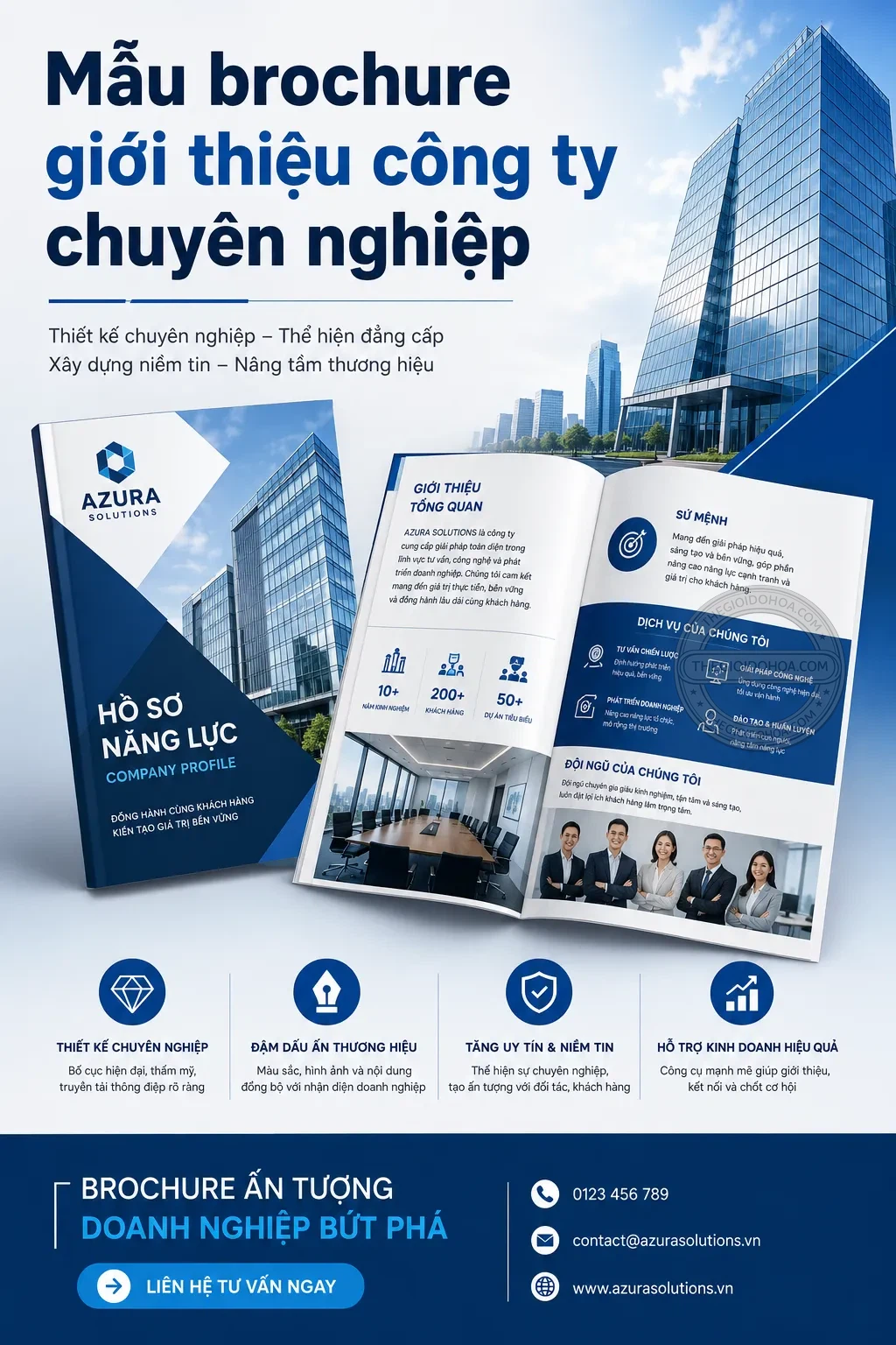 Mẫu brochure giới thiệu công ty chuyen nghiệp