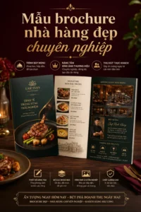 Mẫu brochure nha hang đẹp chuyen nghiệp