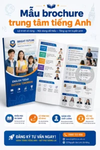 Mẫu brochure trung tam tieng anh