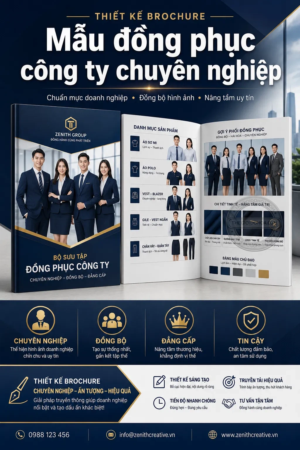 Mẫu dong phuc công ty chuyen nghiệp