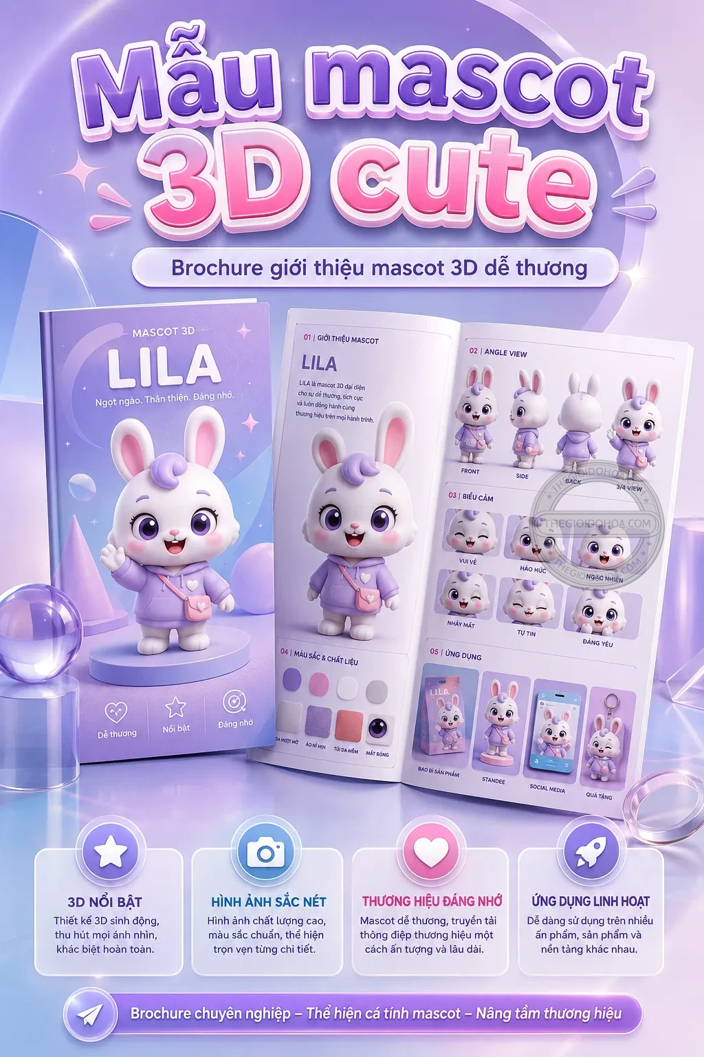 Mẫu mascot 3d cute