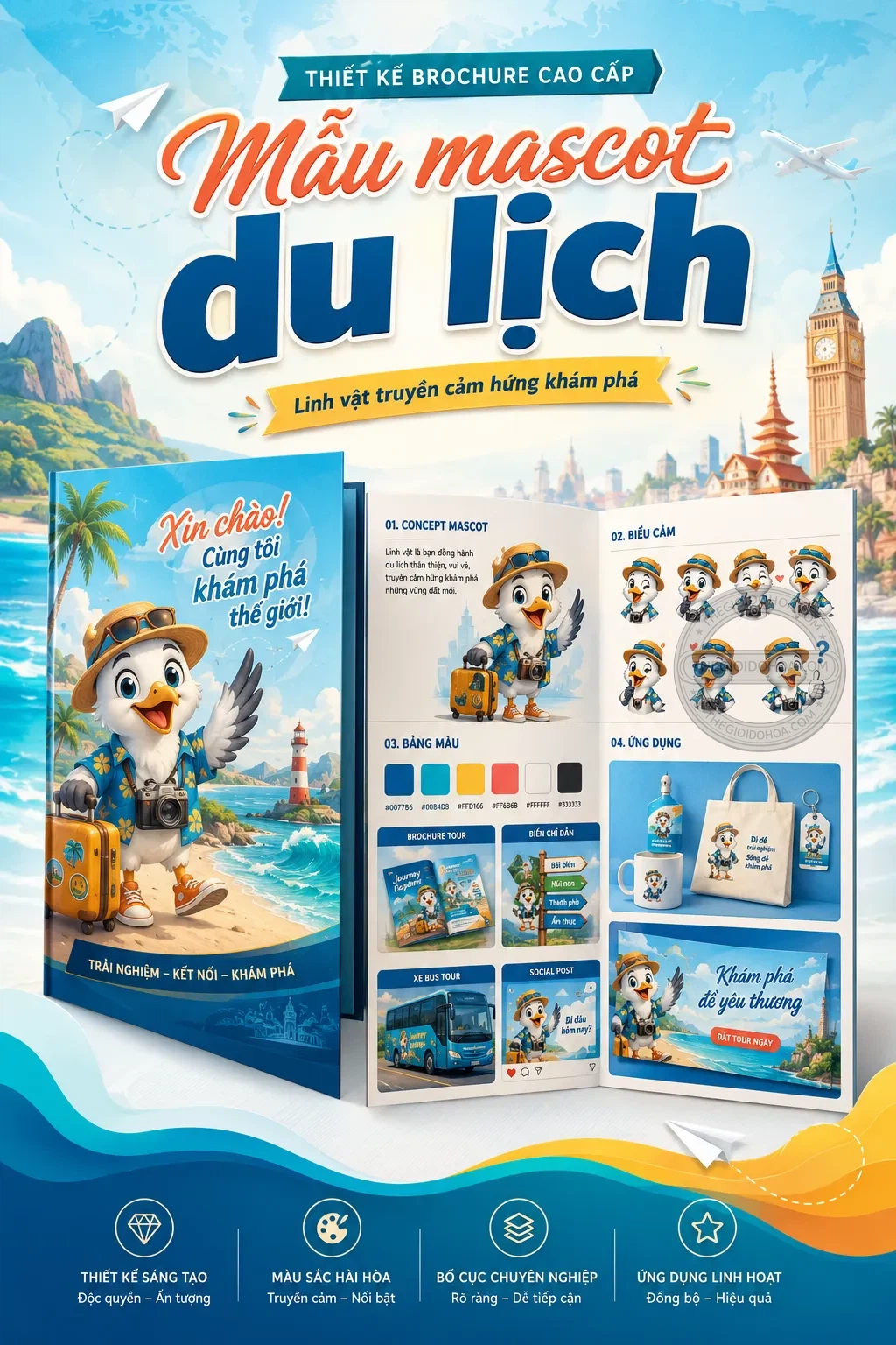 Mẫu mascot du lich