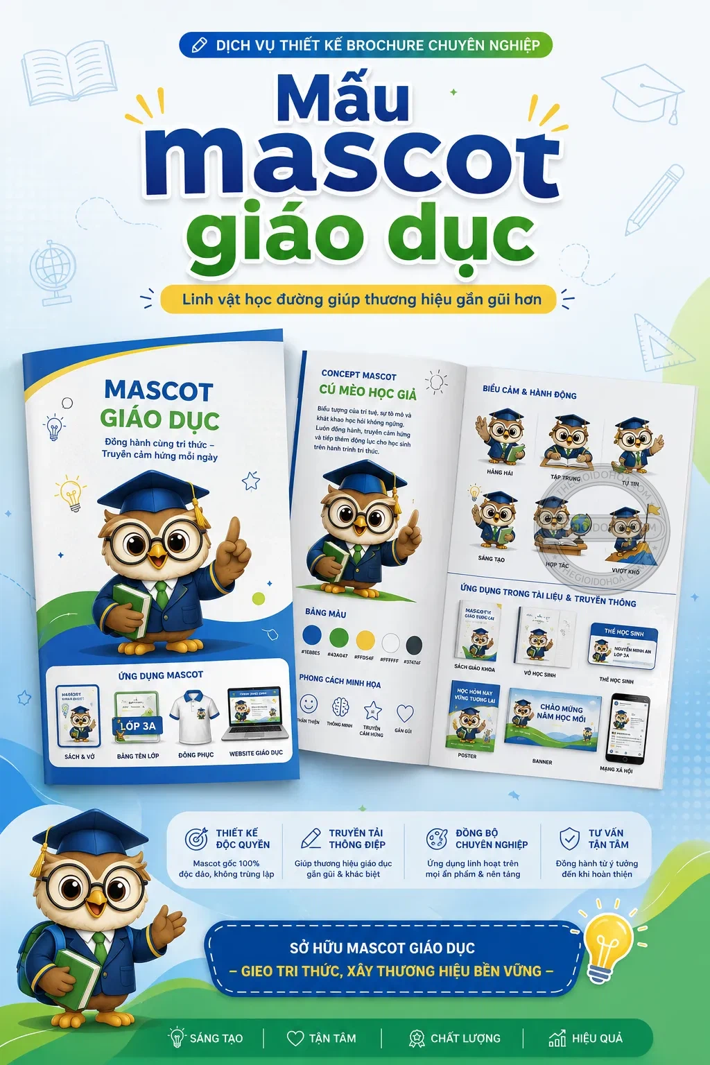 Mẫu mascot giao duc