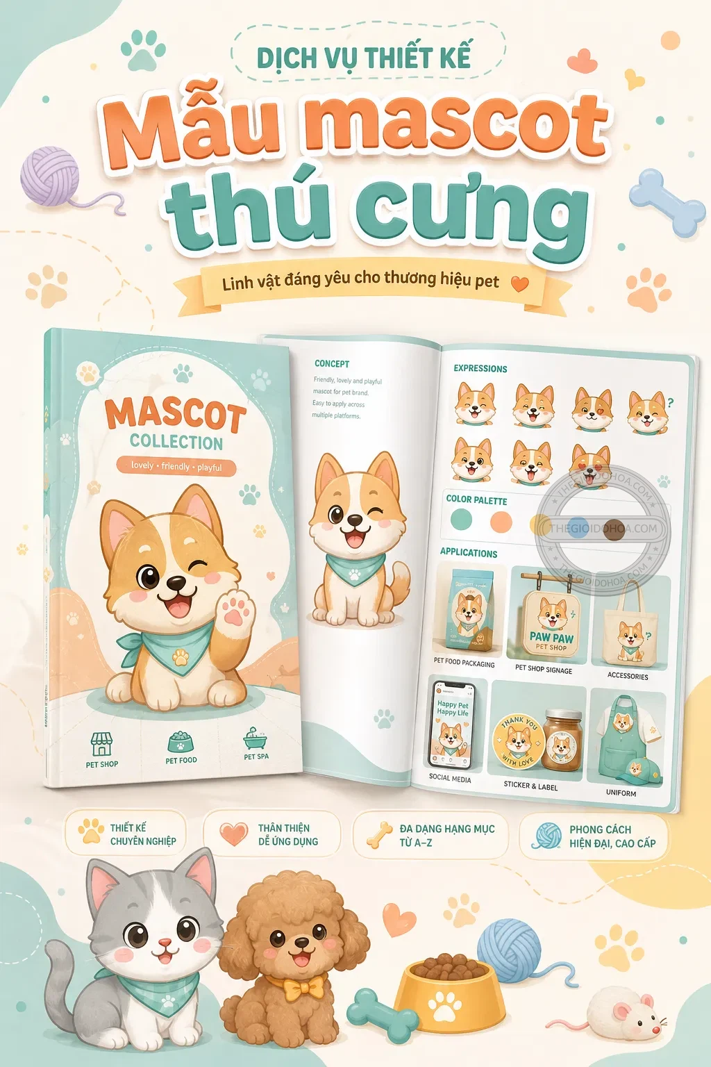 Mẫu mascot thu cung