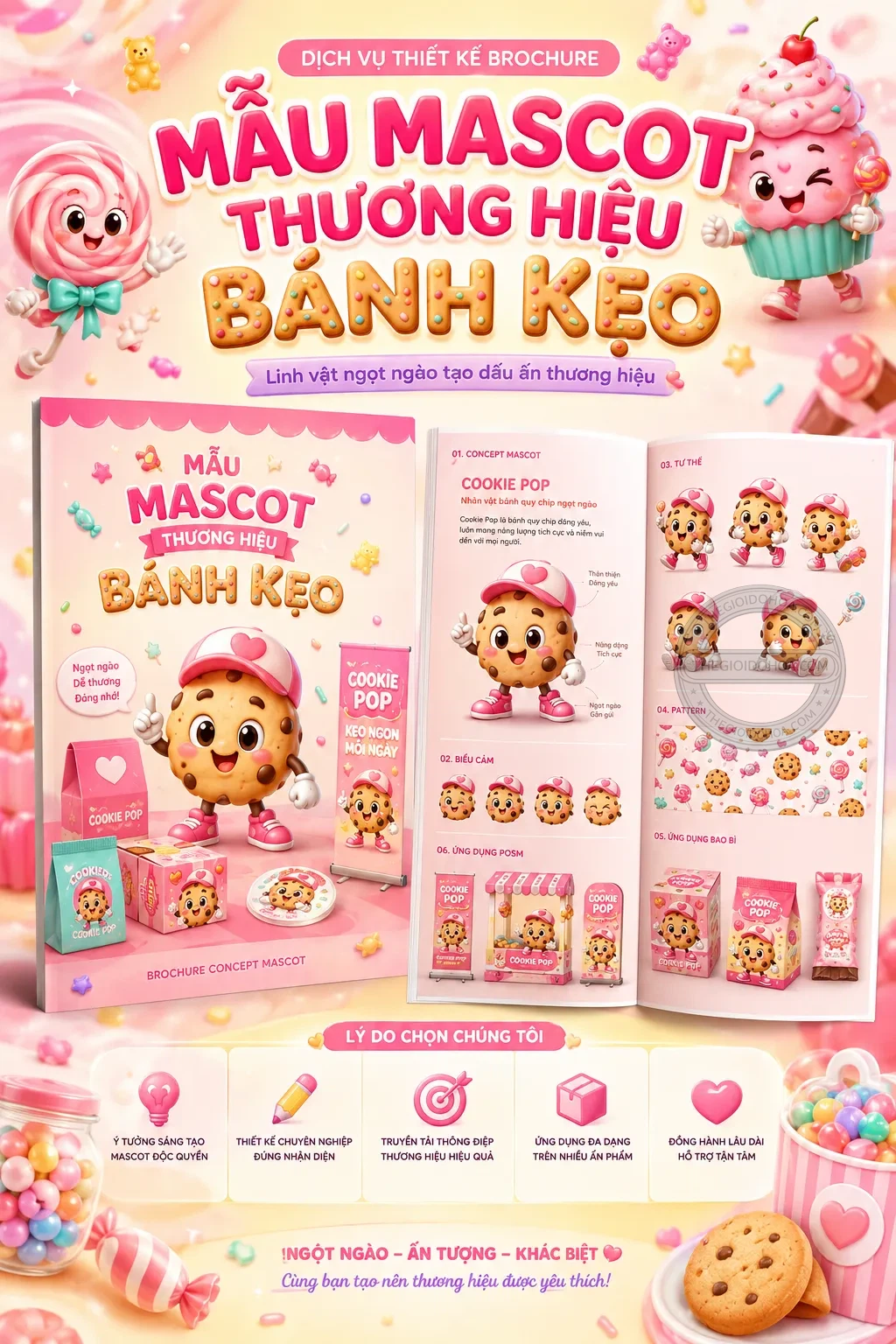 Mẫu mascot thương hiệu banh keo
