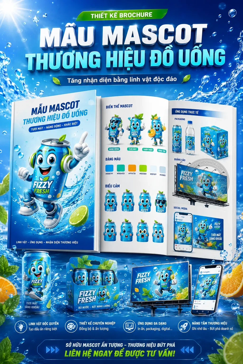 Mẫu mascot thương hiệu do uong