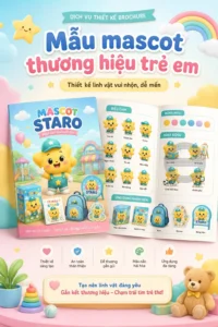 Mẫu mascot thương hiệu tre em