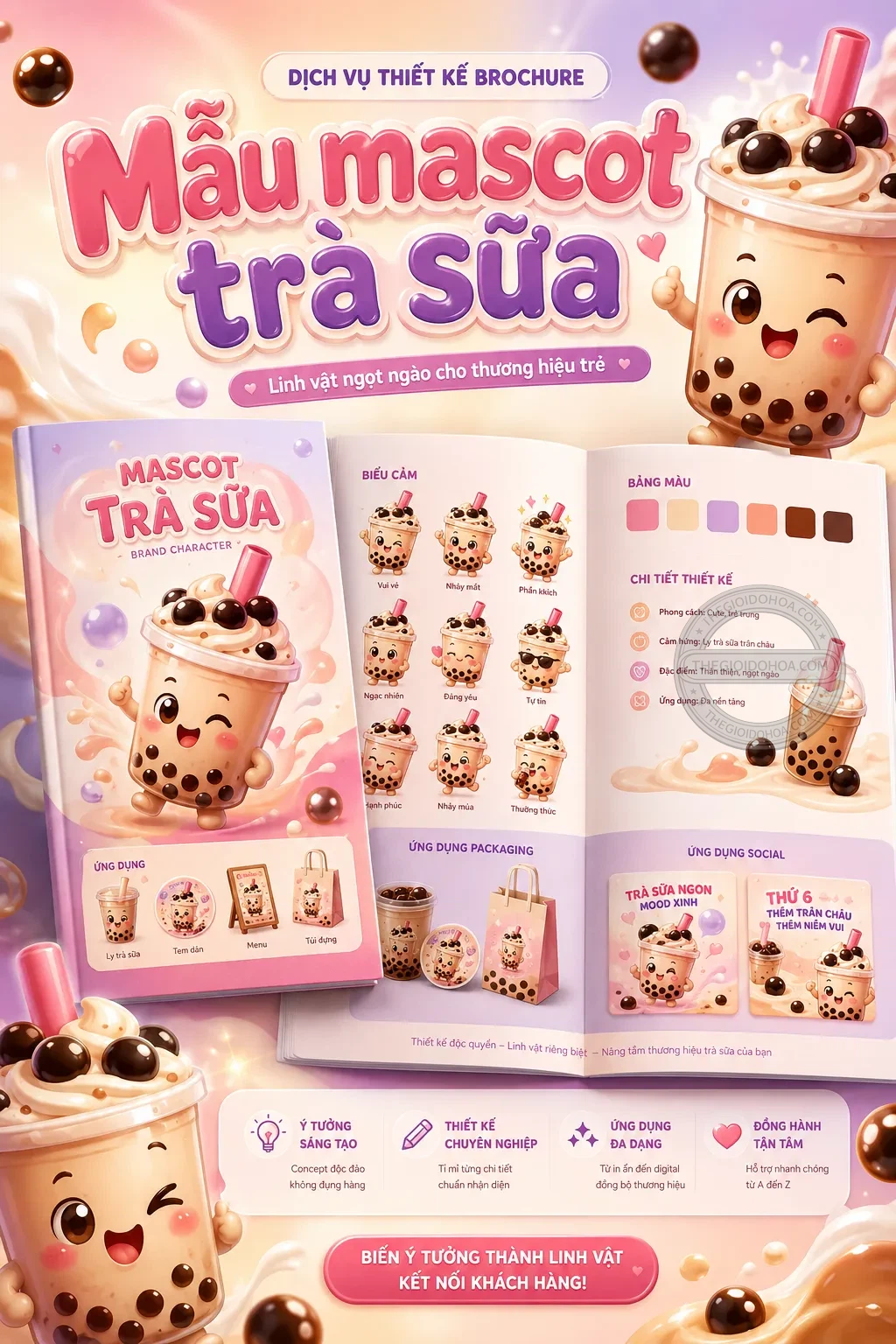 Mẫu mascot tra sua