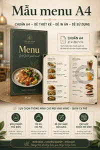 Mẫu menu a4