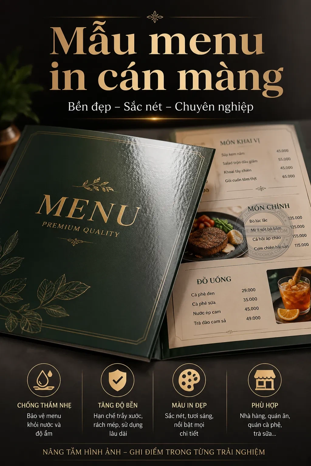 Mẫu menu in can mang