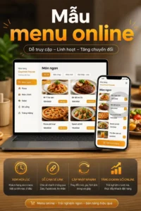 Mẫu menu online