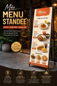 Mẫu menu standee