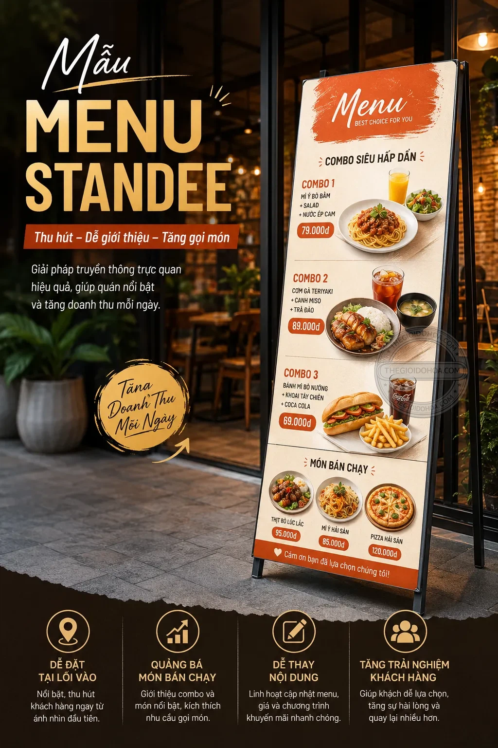Mẫu menu standee