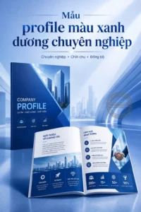 Mẫu profile mẫu xanh duong chuyen nghiệp