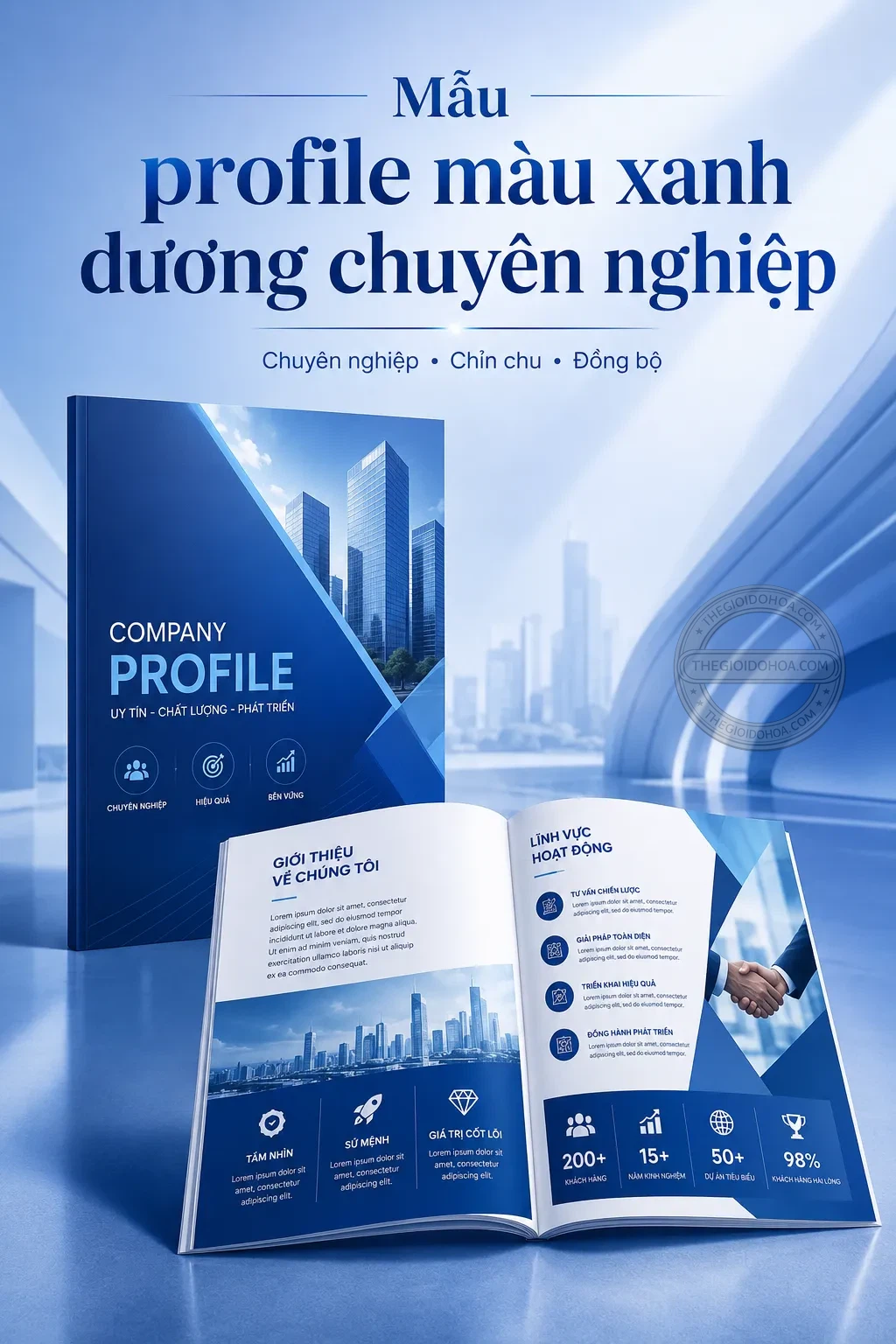 Mẫu profile mẫu xanh duong chuyen nghiệp