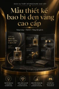 Mẫu thiet ke bao bì den vang cao cặp