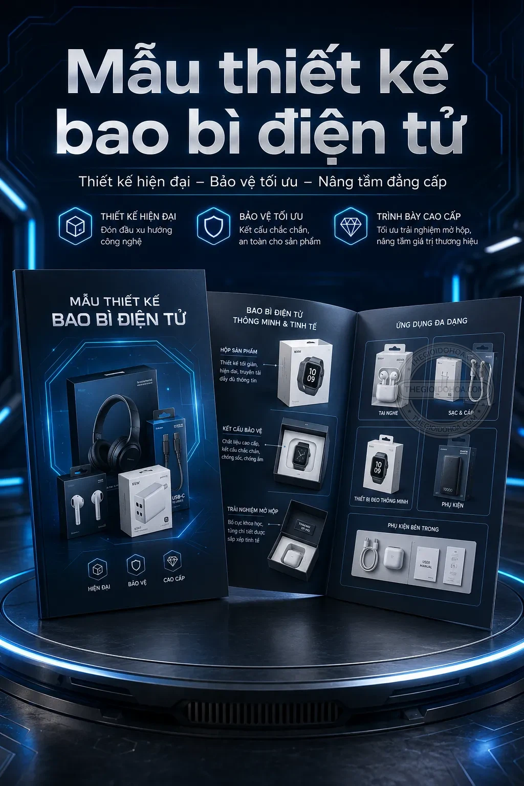 Mẫu thiet ke bao bì diện tu