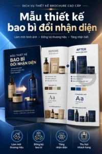 Mẫu thiet ke bao bì đôi nhãn diện