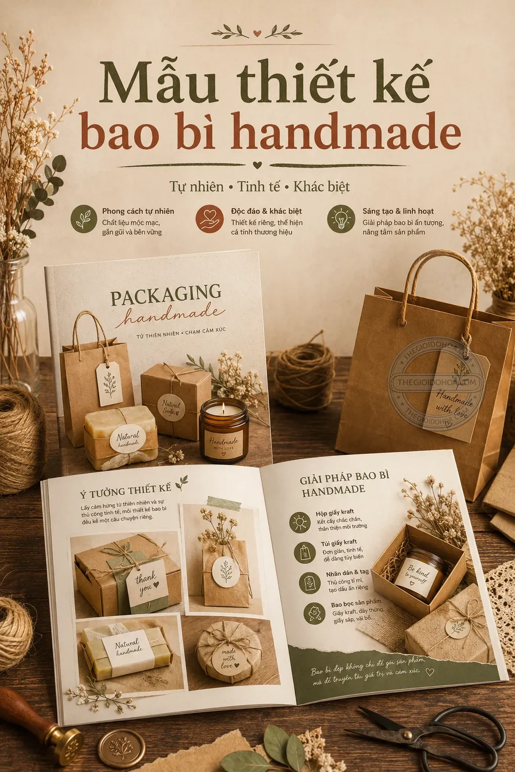 Mẫu thiet ke bao bì handmade