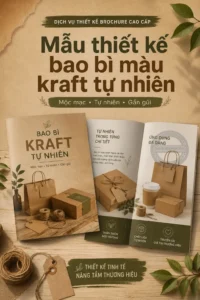 Mẫu thiet ke bao bì mẫu kraft tu nhien