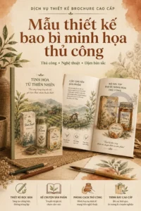 Mẫu thiet ke bao bì minh hoa thu công