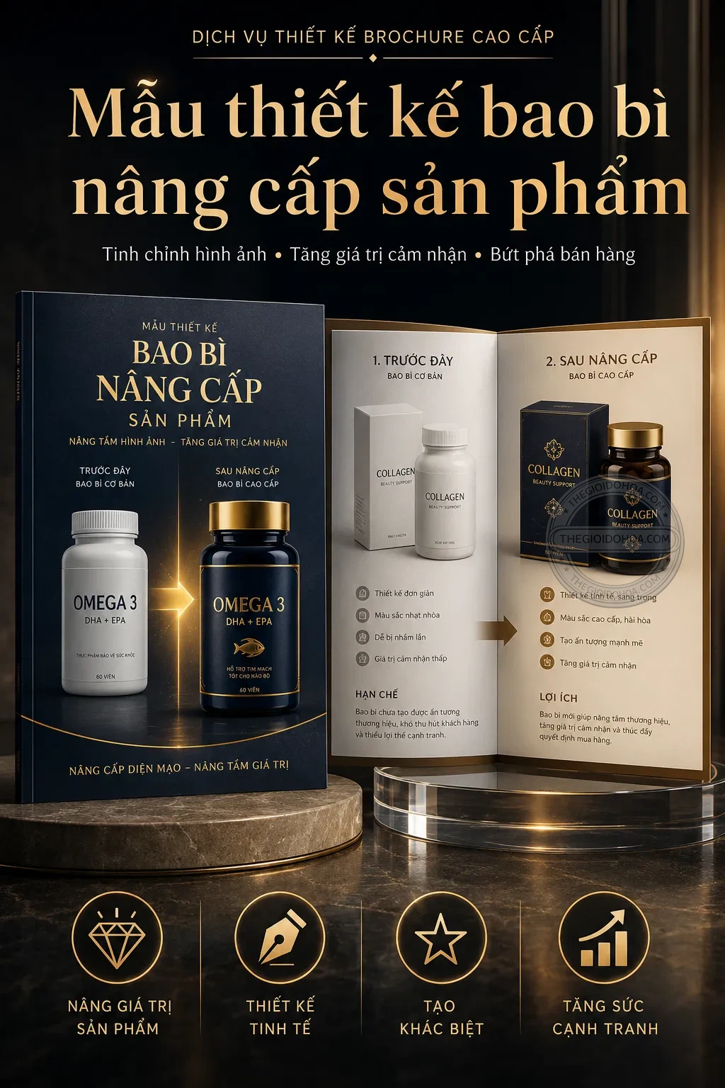 Mẫu thiet ke bao bì nang cặp sản phẩm