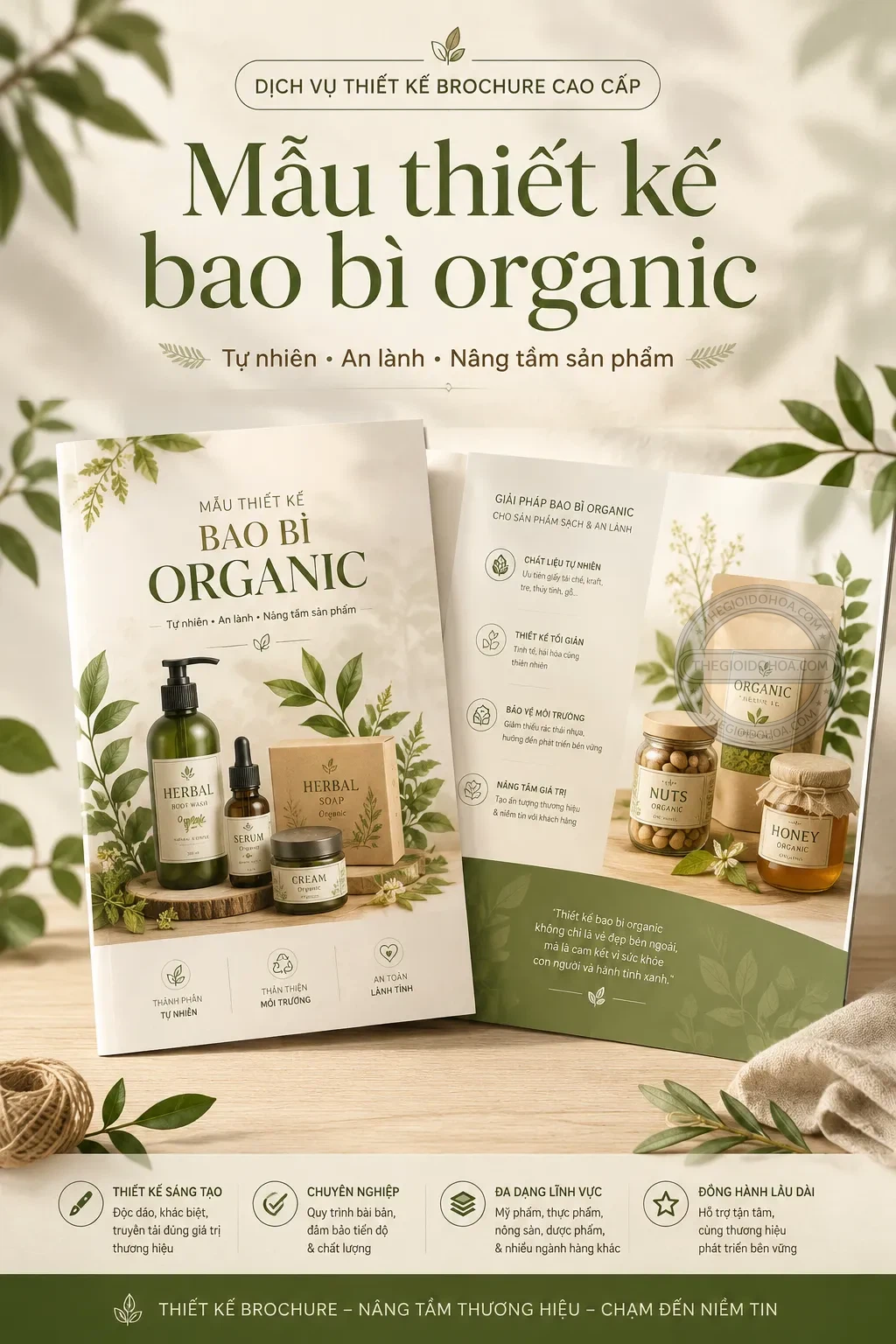 Mẫu thiet ke bao bì organic