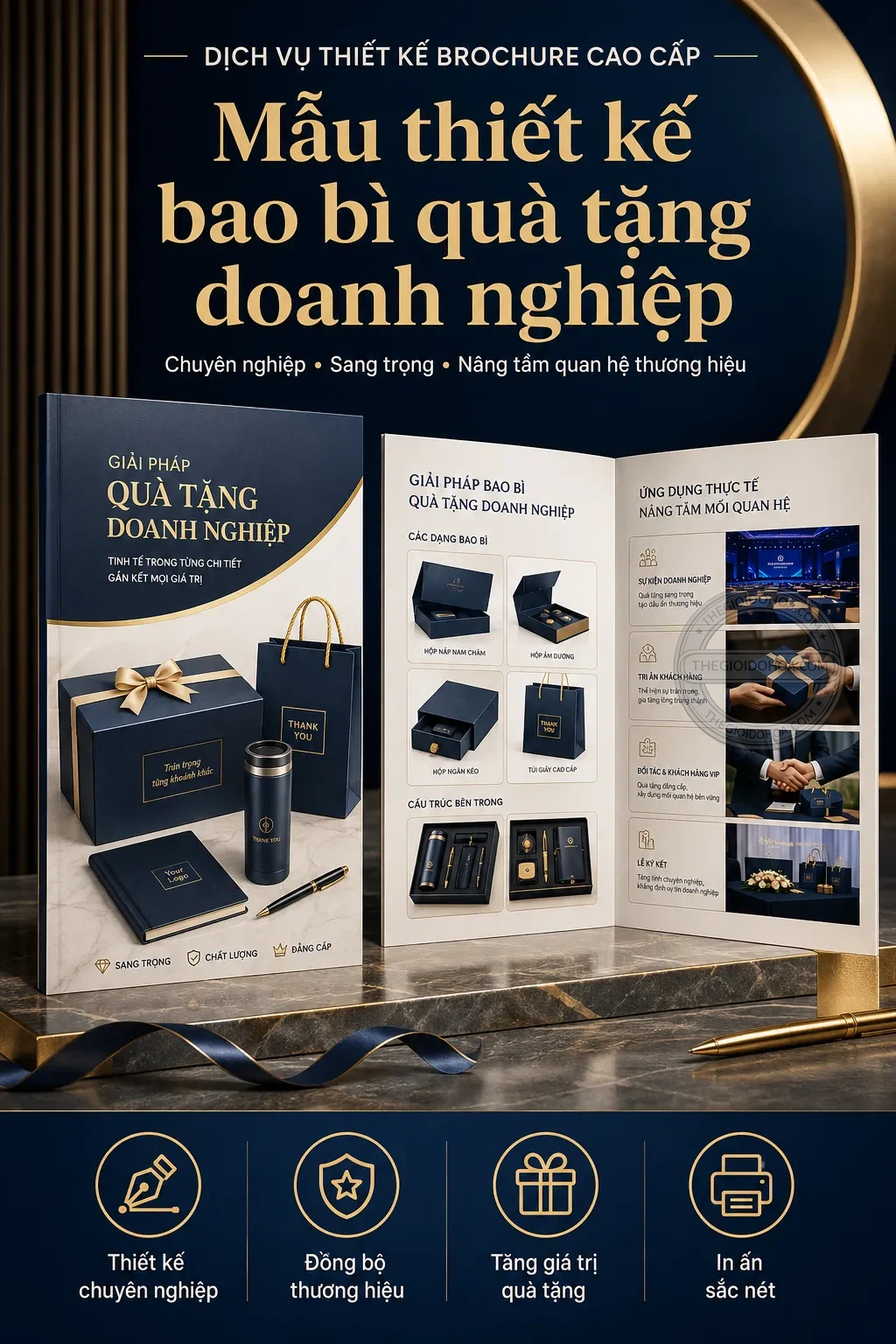 Mẫu thiet ke bao bì qua tang doanh nghiệp