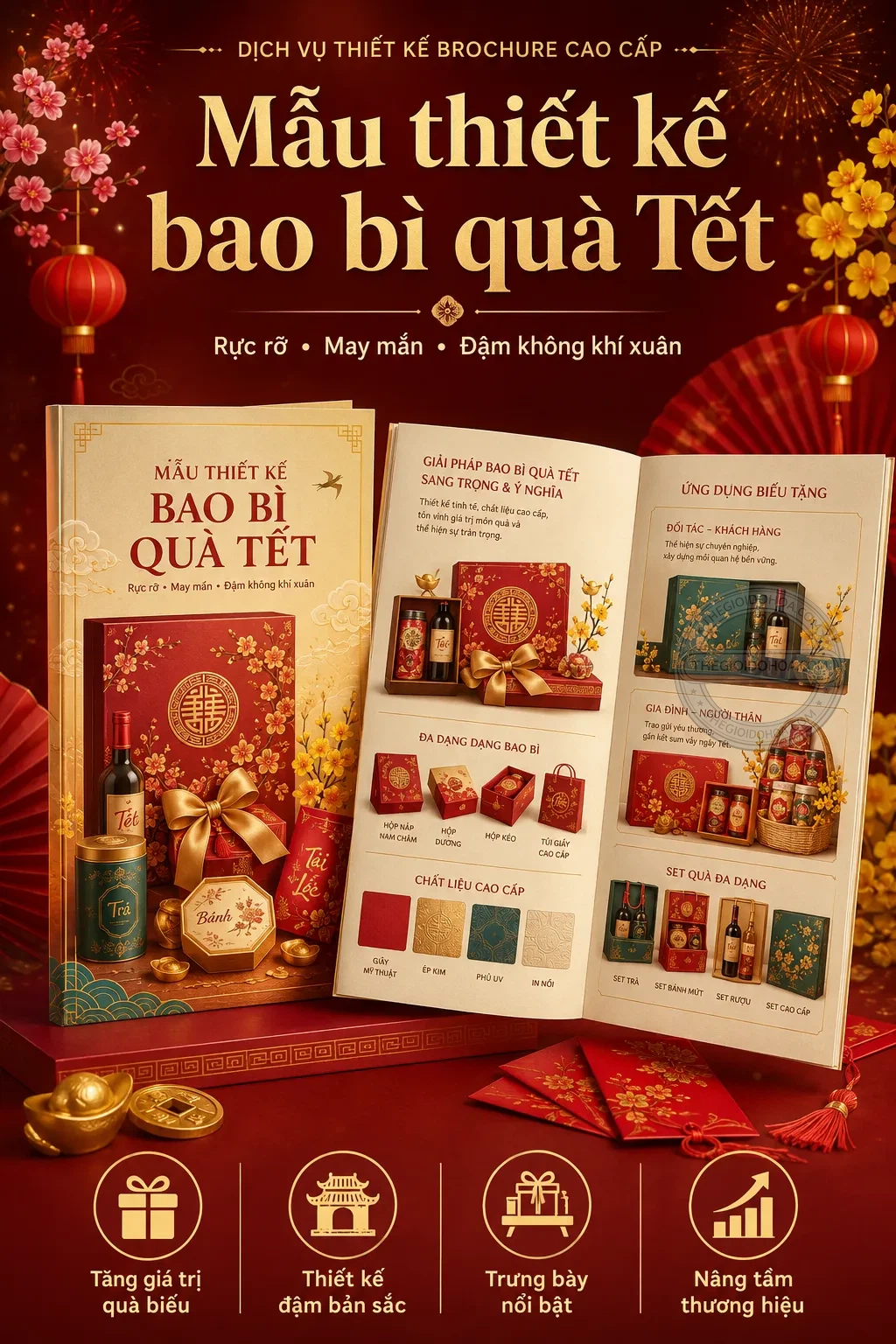 Mẫu thiet ke bao bì qua Tết