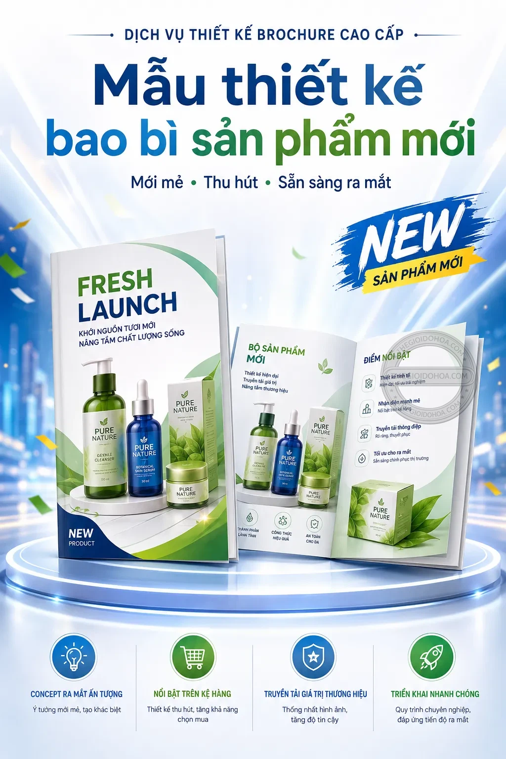 Mẫu thiet ke bao bì sản phẩm moi