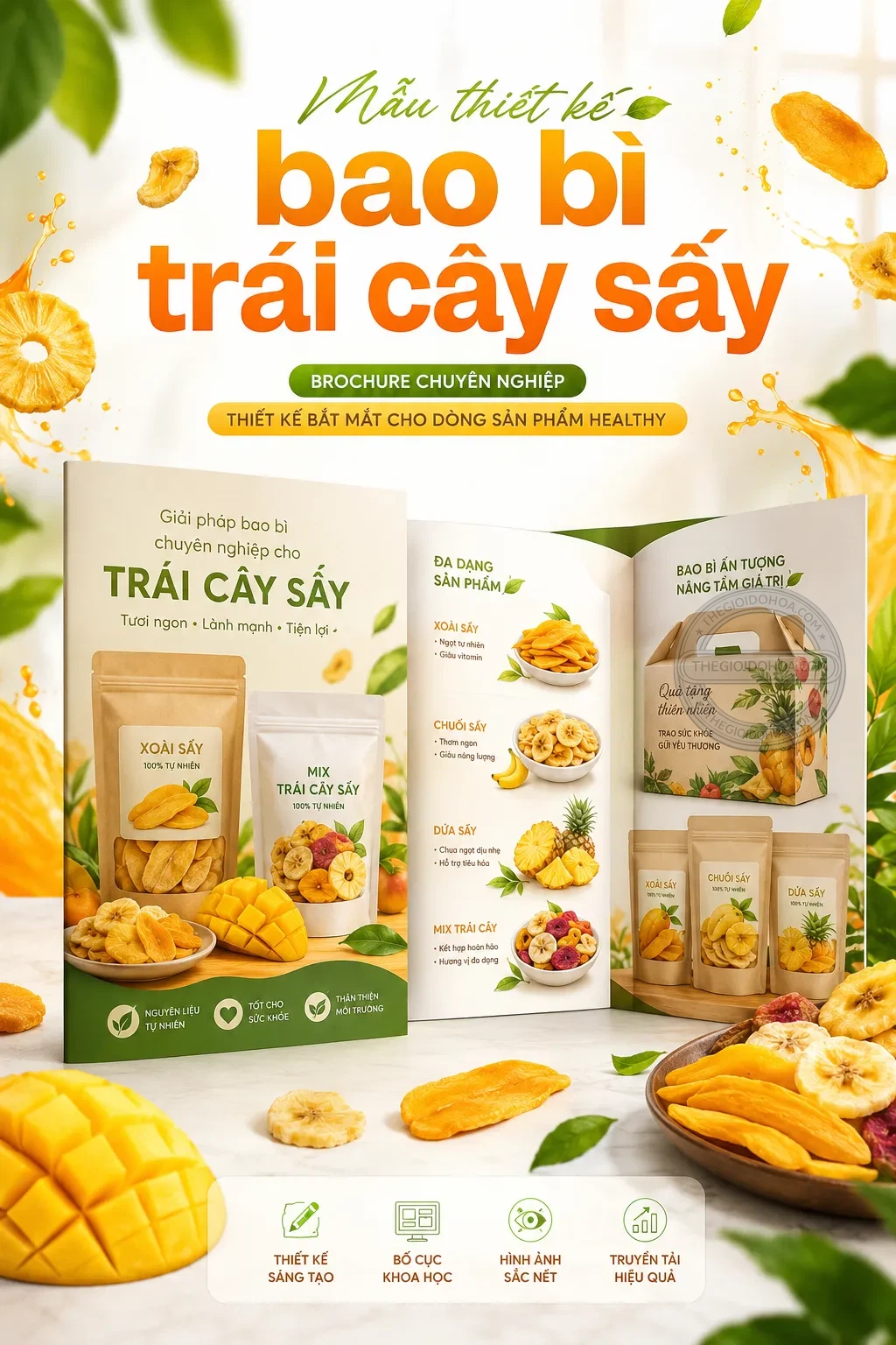 Mẫu thiet ke bao bì trai cay say