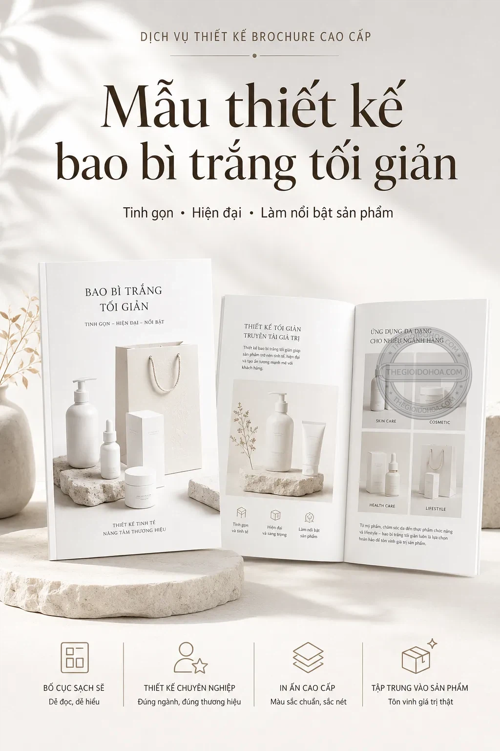 Mẫu thiet ke bao bì trang toi gian