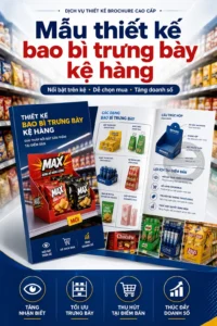 Mẫu thiet ke bao bì trung bay ke hang