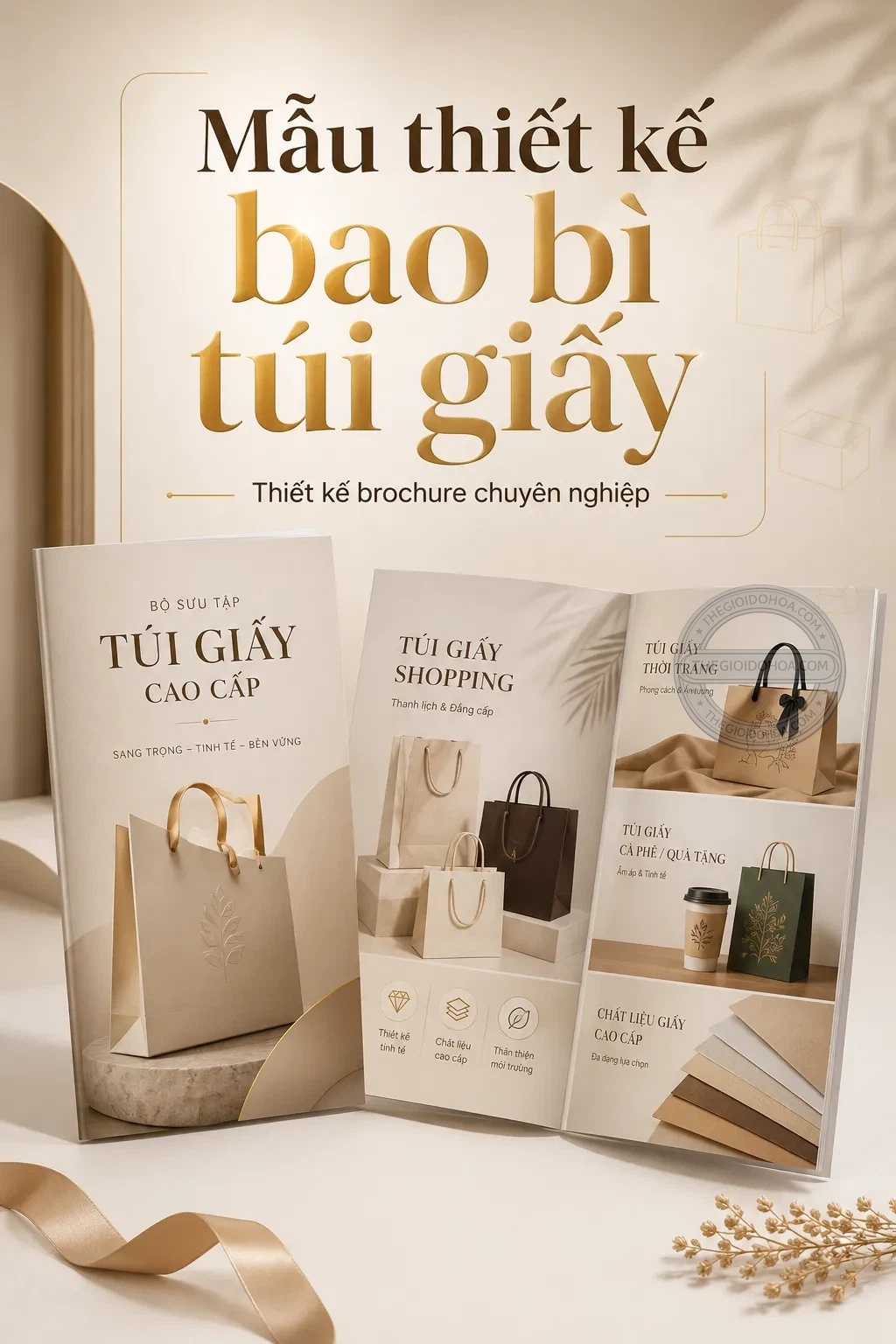 Mẫu thiet ke bao bì tui giay