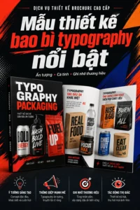 Mẫu thiet ke bao bì typography noi bat