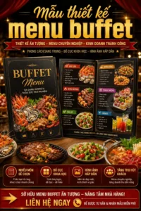 Mẫu thiet ke menu buffet