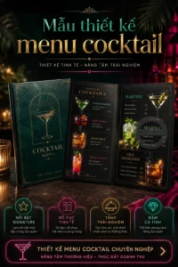 Mẫu thiet ke menu cocktail