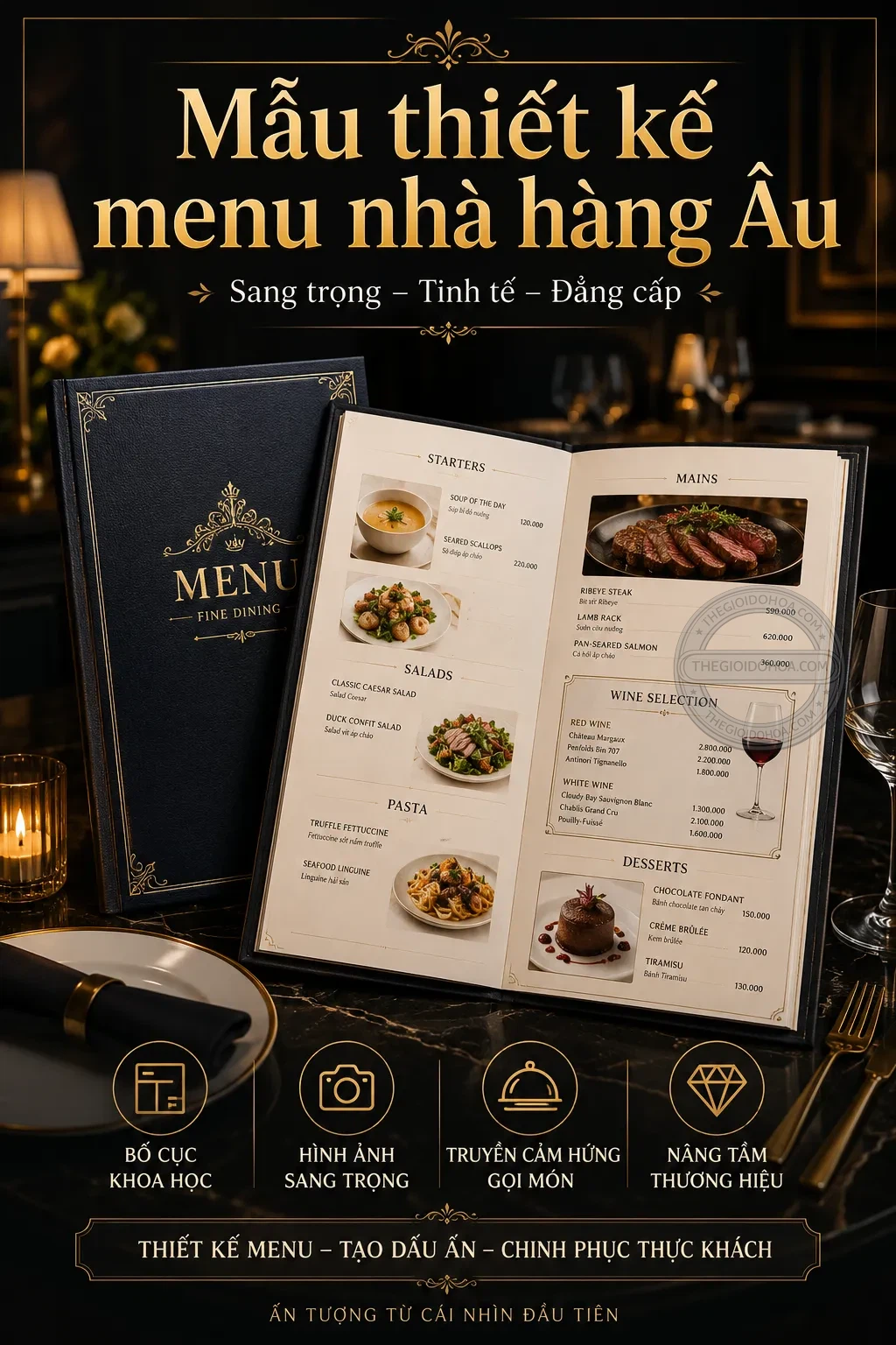 Mẫu thiet ke menu nha hang au