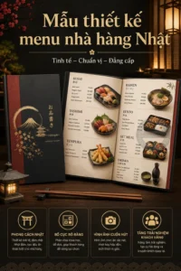 Mẫu thiet ke menu nha hang nhật